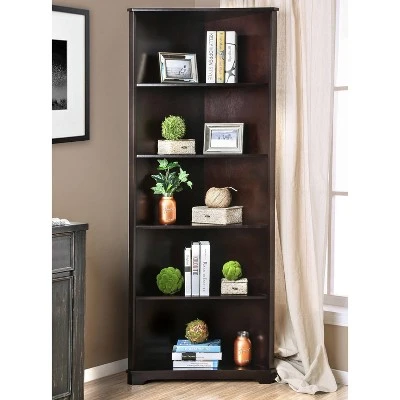 78" Mcafee Contemporary 5 Tier Corner Bookshelf - HOMES: Inside + Out White 3 78" Mcafee Contemporary 5 Tier Corner Bookshelf - HOMES: Inside + Out White