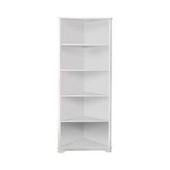 78" Mcafee Contemporary 5 Tier Corner Bookshelf - HOMES: Inside + Out White 11 78" Mcafee Contemporary 5 Tier Corner Bookshelf - HOMES: Inside + Out White -Bookshelves Sales Shop unnamed file 4804