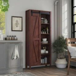 72" Arbolada Sliding Door Bookcase - HOMES: Inside + Out White Oak -Bookshelves Sales Shop unnamed file 4825