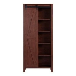 72" Arbolada Sliding Door Bookcase - HOMES: Inside + Out White Oak -Bookshelves Sales Shop unnamed file 4828