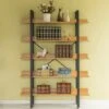 Fabulaxe Industrial 5 Shelf Wood and Metal Etagere Rustic Bookcase Free Standing Bookshelf -Bookshelves Sales Shop unnamed file 4832