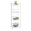 45" 4 Tier Folding Metal Shelf White - Breighton Home -Bookshelves Sales Shop unnamed file 4839