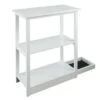 34" Adams 3 Shelf Bookcase with Concealed Sliding Track White - Flora Home -Bookshelves Sales Shop unnamed file 4845