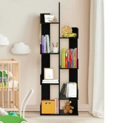 Costway 8-Tier Bookshelf Bookcase w/8 Open Compartments Space-Saving Storage Rack White/Black -Bookshelves Sales Shop unnamed file 485
