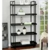 72" Forest 5 Tier Ladder Shelf Black - HOMES: Inside + Out