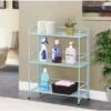 33" Xtra Storage 3 Tier Wide Folding Metal Shelf Sea Foam - Breighton Home -Bookshelves Sales Shop unnamed file 4914