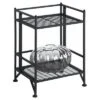 20.25" 2 Tier Folding Metal Shelf Black - Breighton Home 1 20.25" 2 Tier Folding Metal Shelf Black - Breighton Home -Bookshelves Sales Shop unnamed file 4920