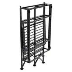 20.25" 2 Tier Folding Metal Shelf Black - Breighton Home -Bookshelves Sales Shop unnamed file 4922