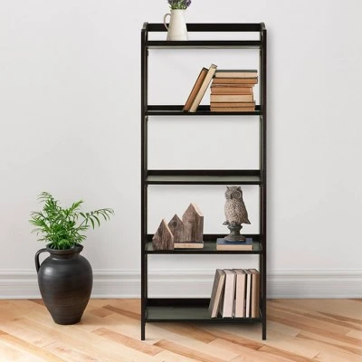 Flora Home Stratford 60.25" 5 Shelf Folding Bookcase 5 Flora Home Stratford 60.25" 5 Shelf Folding Bookcase - Image 3