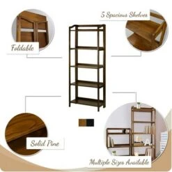 Flora Home Stratford 60.25" 5 Shelf Folding Bookcase 10 Flora Home Stratford 60.25" 5 Shelf Folding Bookcase -Bookshelves Sales Shop unnamed file 4926