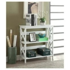 32.5" Oxford 3 Tier Bookcase White - Breighton Home -Bookshelves Sales Shop unnamed file 4929