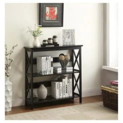 32.5" Oxford 3 Tier Bookcase Black - Breighton Home -Bookshelves Sales Shop unnamed file 4931