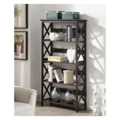 Oxford 5 Tier Bookcase Espresso - Breighton Home