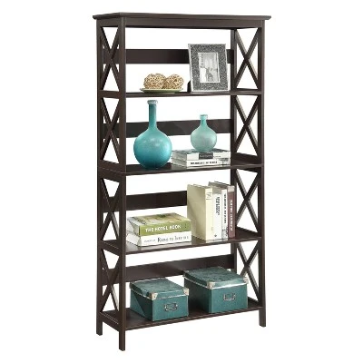 Oxford 5 Tier Bookcase Espresso - Breighton Home 4 Oxford 5 Tier Bookcase Espresso - Breighton Home - Image 2