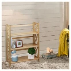 38" 3-Shelf Folding Bookcase - Flora Home Natural 15 38" 3-Shelf Folding Bookcase - Flora Home Natural -Bookshelves Sales Shop unnamed file 4962