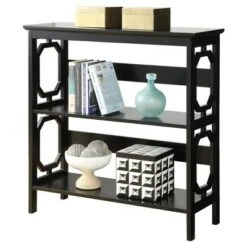Breighton Home Omega 3 Tier Bookcase 32.5" Black - Convenience Concepts®
