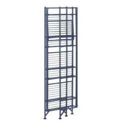 45" Xtra Storage 4 Tier Folding Metal Shelf Cobalt Blue - Breighton Home -Bookshelves Sales Shop unnamed file 4983