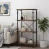 Bauman Modern Industrial 4 Shelf Etagere Bookcase - Christopher Knight Home Gray/dark Bronze -Bookshelves Sales Shop unnamed file 4989