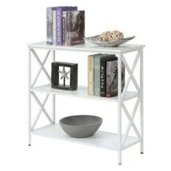 31.5" Tucson 3 Tier Bookcase White - Breighton Home