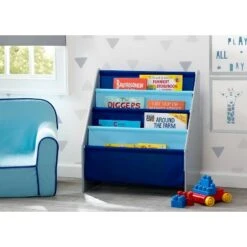Delta Children Sling Book Rack Bookshelf for Kids' Blue/yellow/red