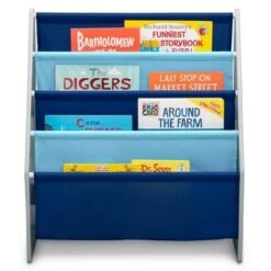 Delta Children Sling Book Rack Bookshelf for Kids' Blue/yellow/red -Bookshelves Sales Shop unnamed file 505