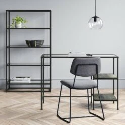 58.25" 5 Shelf Ada Bookshelf with Glass Shelves and Metal Frame - Project 62™