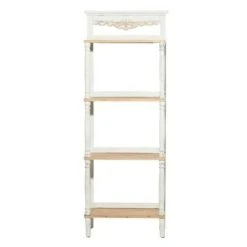 Olivia & May Farmhouse Pine Wood Shelving Unit White - Olivia & May -Bookshelves Sales Shop unnamed file 5074