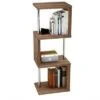 Bestier S-Shaped Bookshelf Multifunctional Bookcase Storage Shelf 43 Inch w/ Adjustable Shelves for Kitchens, Living Rooms, and Bedrooms, Walnut -Bookshelves Sales Shop unnamed file 5080