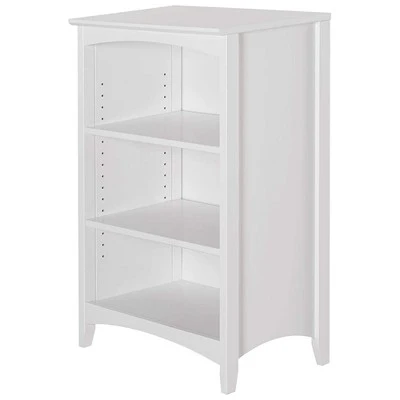 Camaflexi 3 Tier Shaker Style Open Storage Organization Bookshelf Wood Bookcase Shelf Unit w/ 2 Adjustable and 1 Fixed Shelves, White Finish 4 Camaflexi 3 Tier Shaker Style Open Storage Organization Bookshelf Wood Bookcase Shelf Unit w/ 2 Adjustable and 1 Fixed Shelves, White Finish - Image 2