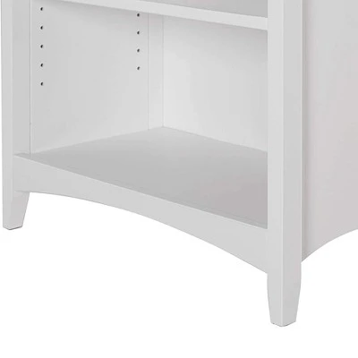 Camaflexi 3 Tier Shaker Style Open Storage Organization Bookshelf Wood Bookcase Shelf Unit w/ 2 Adjustable and 1 Fixed Shelves, White Finish 6 Camaflexi 3 Tier Shaker Style Open Storage Organization Bookshelf Wood Bookcase Shelf Unit w/ 2 Adjustable and 1 Fixed Shelves, White Finish - Image 4