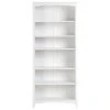 Camaflexi 6 Tier Shaker Style Open Storage Organization Bookshelf Wood Bookcase Shelf Unit w/ 4 Adjustable and 2 Fixed Shelves, White Finish -Bookshelves Sales Shop unnamed file 5109
