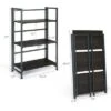 Costway 3-Tier Folding Bookshelf Foldable Metal Storage Shelf Portable Display Rack GreyWood -Bookshelves Sales Shop unnamed file 513