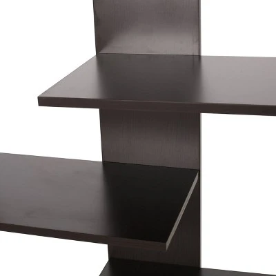71" Sparks Modern Geometric High Shelf Bookcase Dark Gray - Christopher Knight Home 6 71" Sparks Modern Geometric High Shelf Bookcase Dark Gray - Christopher Knight Home - Image 4