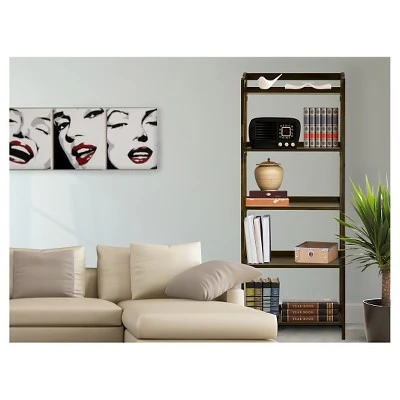 Flora Home Stratford 60.25" 5 Shelf Folding Bookcase 5 Flora Home Stratford 60.25" 5 Shelf Folding Bookcase - Image 3