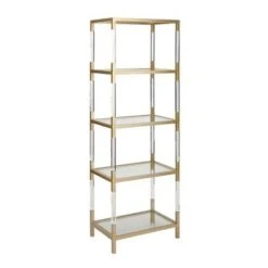 Olivia & May 69" Metal and Acrylic Bookcase Gold - Olivia & May 7 Olivia & May 69" Metal and Acrylic Bookcase Gold - Olivia & May -Bookshelves Sales Shop unnamed file 5187