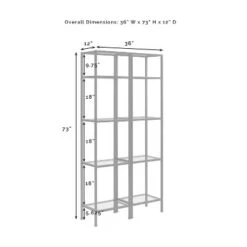 73" 2pc Aimee Narrow Etagere Set Gold - Crosley 10 73" 2pc Aimee Narrow Etagere Set Gold - Crosley -Bookshelves Sales Shop unnamed file 5204