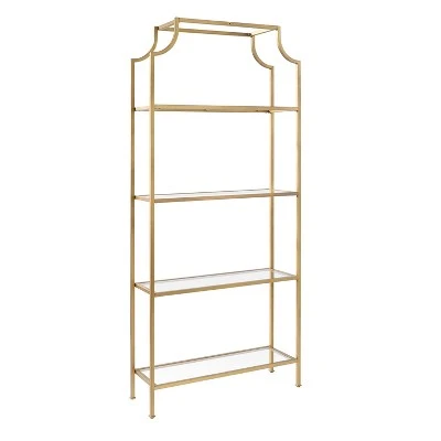 80.5" Aimee Etagere Gold - Crosley 6 80.5" Aimee Etagere Gold - Crosley - Image 4