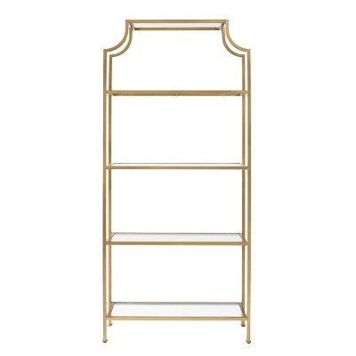80.5" Aimee Etagere Gold - Crosley 7 80.5" Aimee Etagere Gold - Crosley - Image 5
