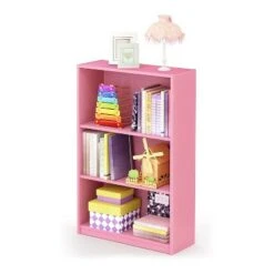 Furinno Jaya Home Simple Sleek Wooden 3 Tier Adjustable Office Open Bookcase Display Closet Storage Shelf for Living Room and Bedroom Spaces, Pink -Bookshelves Sales Shop unnamed file 5228