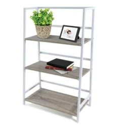 Atlantic Folding 3-Tier Shelf - urb SPACE White -Bookshelves Sales Shop unnamed file 5249
