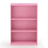 Furinno Jaya Home Simple Sleek Wooden 3 Tier Adjustable Open Bookcase Display Closet Storage Shelf for Living Room and Bedroom Spaces, Pink (2 Pack) -Bookshelves Sales Shop unnamed file 5261