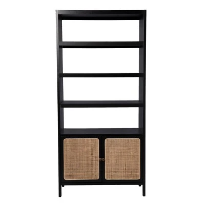 74" Groveholme Bookcase/Storage Shelf Black/Gold - Aiden Lane 5 74" Groveholme Bookcase/Storage Shelf Black/Gold - Aiden Lane - Image 3