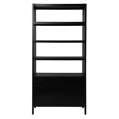 74" Groveholme Bookcase/Storage Shelf Black/Gold - Aiden Lane 8 74" Groveholme Bookcase/Storage Shelf Black/Gold - Aiden Lane - Image 6