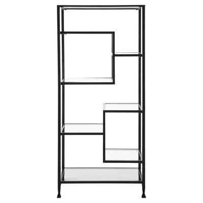 68" Jamel Bookcase Matte Black - Aiden Lane 3 68" Jamel Bookcase Matte Black - Aiden Lane