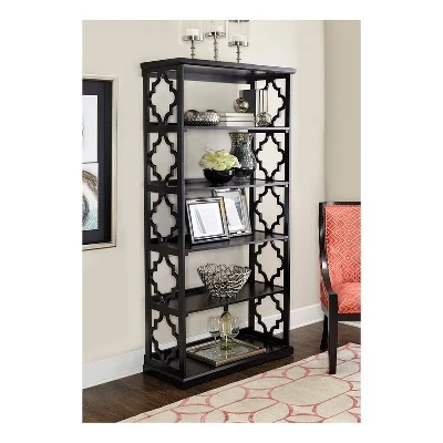 Anthony 72" 5 Shelf Painted Bookcase - Powell Company Black 5 Anthony 72" 5 Shelf Painted Bookcase - Powell Company Black - Image 3