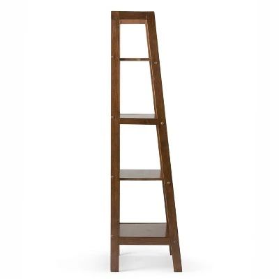 72"x24" Hawkins Solid Wood Ladder Shelf with Storage - Wyndenhall Medium Saddle Brown 8 72"x24" Hawkins Solid Wood Ladder Shelf with Storage - Wyndenhall Medium Saddle Brown - Image 6