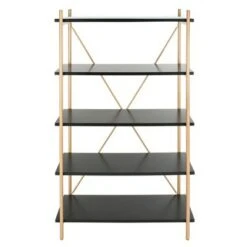 Rigby 5 Tier Etagere - Safavieh Gold Liquid/black -Bookshelves Sales Shop unnamed file 5317