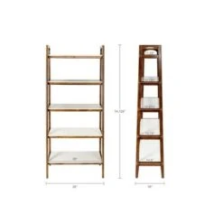 Madison Park 74" Avenu Shelf - Pecan/Off White 9 Madison Park 74" Avenu Shelf - Pecan/Off White -Bookshelves Sales Shop unnamed file 5321