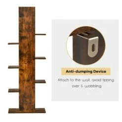 Costway 8-shelf Bookcase Freestanding Tree shelf Display Storage Stand BlackWhite -Bookshelves Sales Shop unnamed file 533