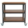 Flash Furniture Livingston Collection 30"W Rolling Storage Cart with Metal Wheels in Brown Oak Wood Grain Finish -Bookshelves Sales Shop unnamed file 5338